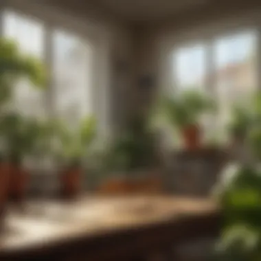 Creating a Flea-Resistant Home with Plants A serene home environment with plants known to repel fleas.