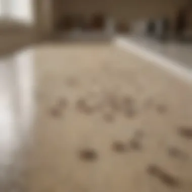 Close-up of a trail of ants on a kitchen counter