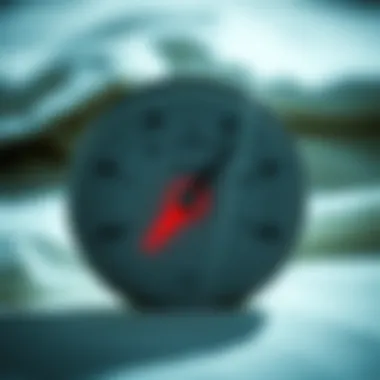 A thermometer showing optimal temperature settings for pest control