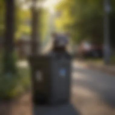 A secure trash can to prevent raccoon access