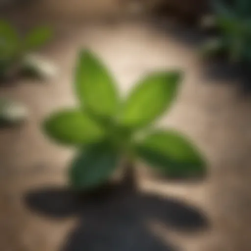 A close-up of peppermint leaves, known for their strong scent that repels rats.