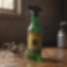 Spray bottle of spider poison with natural ingredients