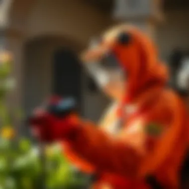 Professional pest control service in action