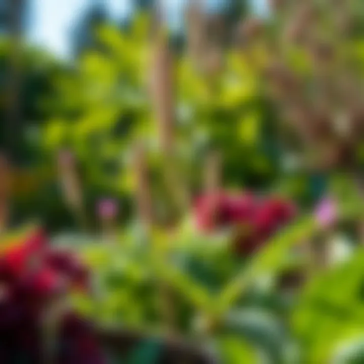 A garden area with natural pest deterrents