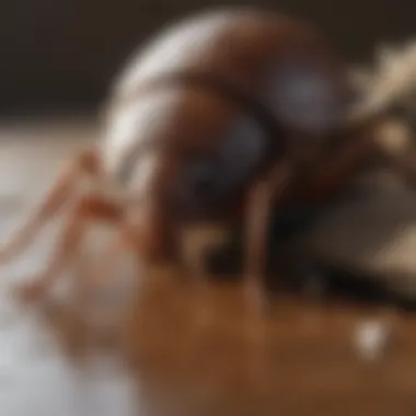 Detailed view of a roach-infested area