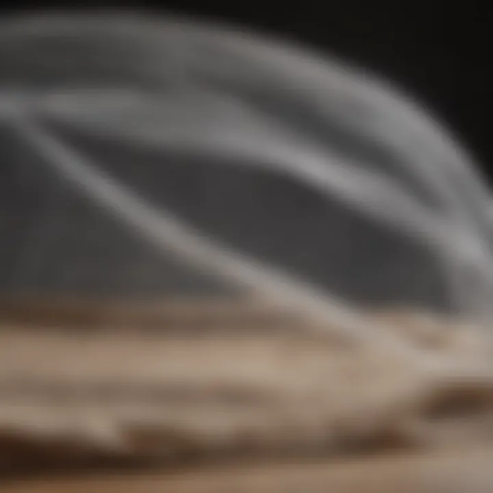 Close-up of breathable mosquito net material