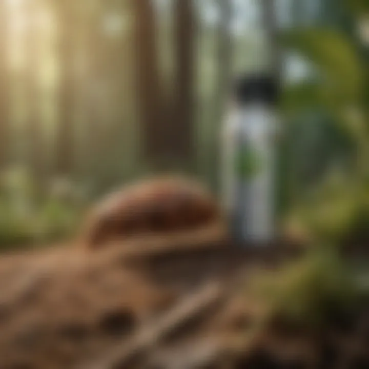A sustainable pest control product displayed in an eco-friendly setting