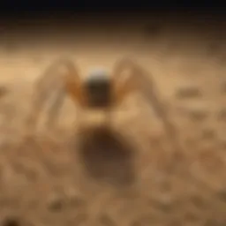 Close-up view of spider dust insecticide granules