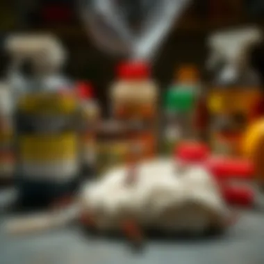 Chemical treatments displayed for ant control