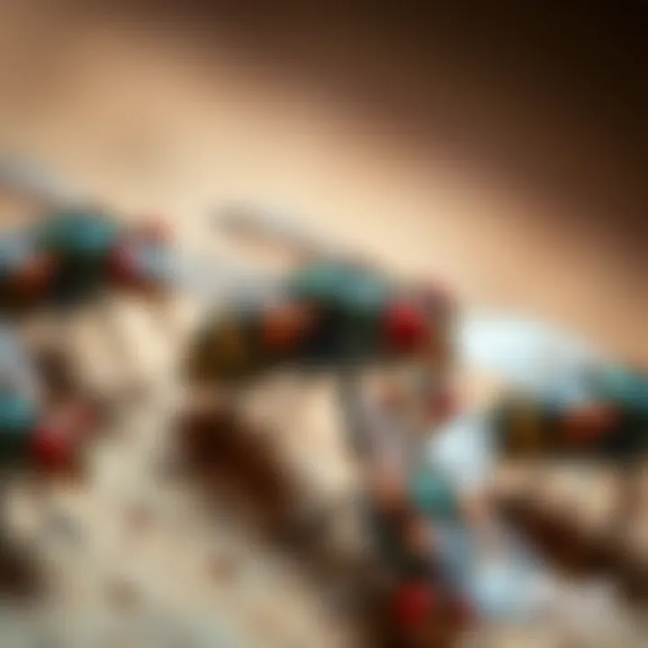 Close-up view of box flies on a surface