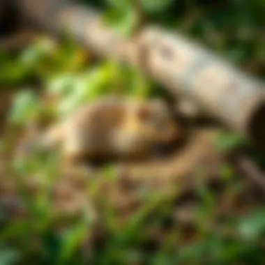 Vole habitat with natural barriers