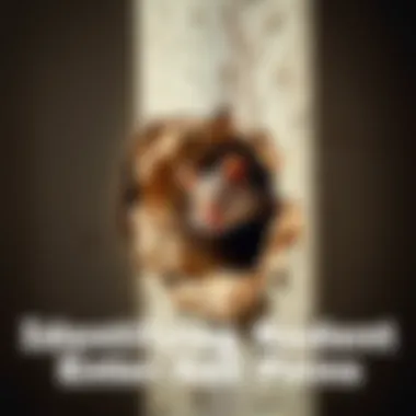 Close-up of a rodent hole in a wall