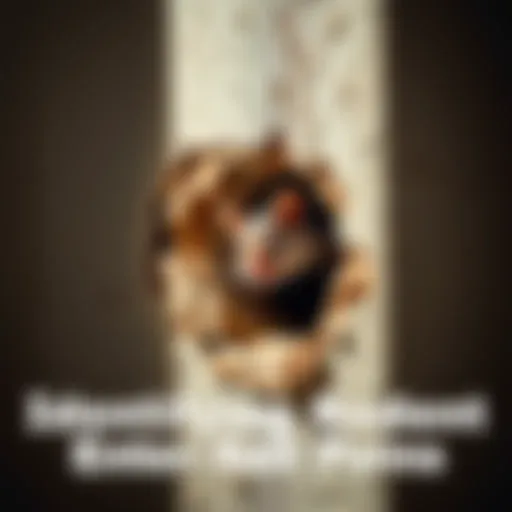 Close-up of a rodent hole in a wall