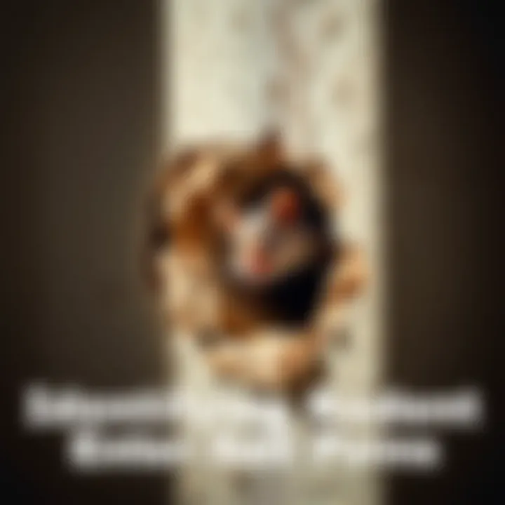 Close-up of a rodent hole in a wall