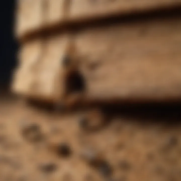 A visual representation of termite behavior and their nesting habits