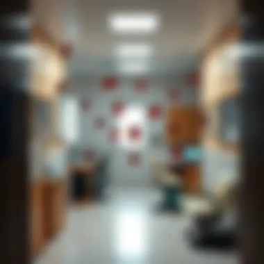 Diagram showing the spread of bed bugs in a medical office