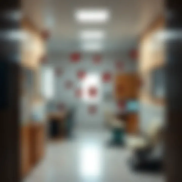 Diagram showing the spread of bed bugs in a medical office