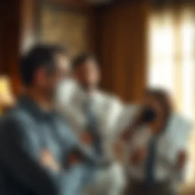 Hotel management team discussing pest management strategies