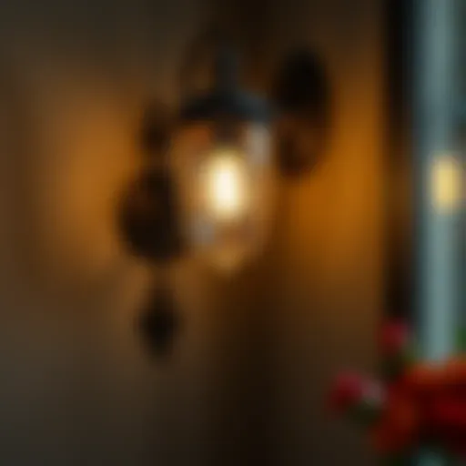 Elegant wall sconce fly light trap enhancing interior decor