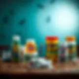 Illustration of different types of ant bait products