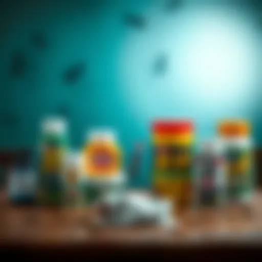 Illustration of different types of ant bait products