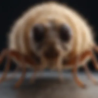 Close-up of flea on pet fur