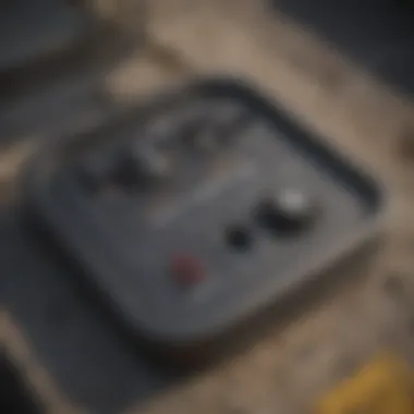Detailed view of the Aegis mouse bait station key highlighting its design features