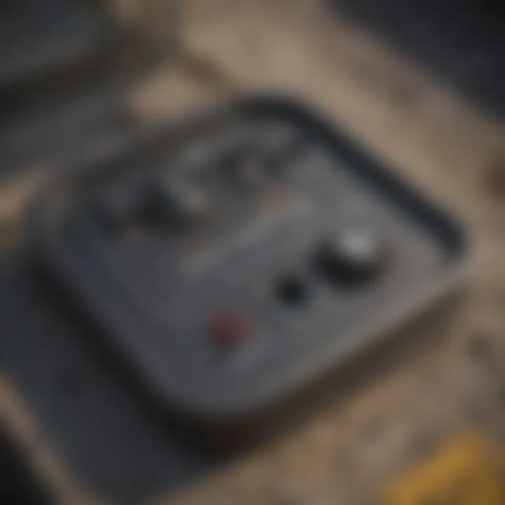 Detailed view of the Aegis mouse bait station key highlighting its design features