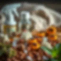 Detailed view of bed bug repellents showcasing natural ingredients