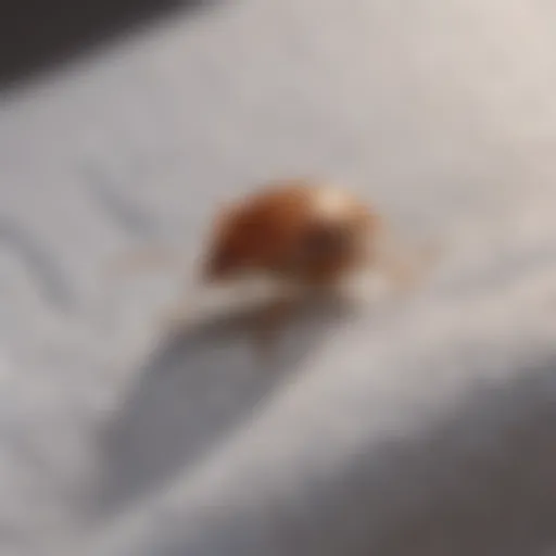 Close-up of fabric being washed emphasizing bed bug control