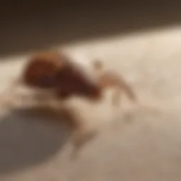 Close up of a bed bug on fabric