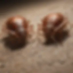 Visual representation of bedbug bite patterns on skin