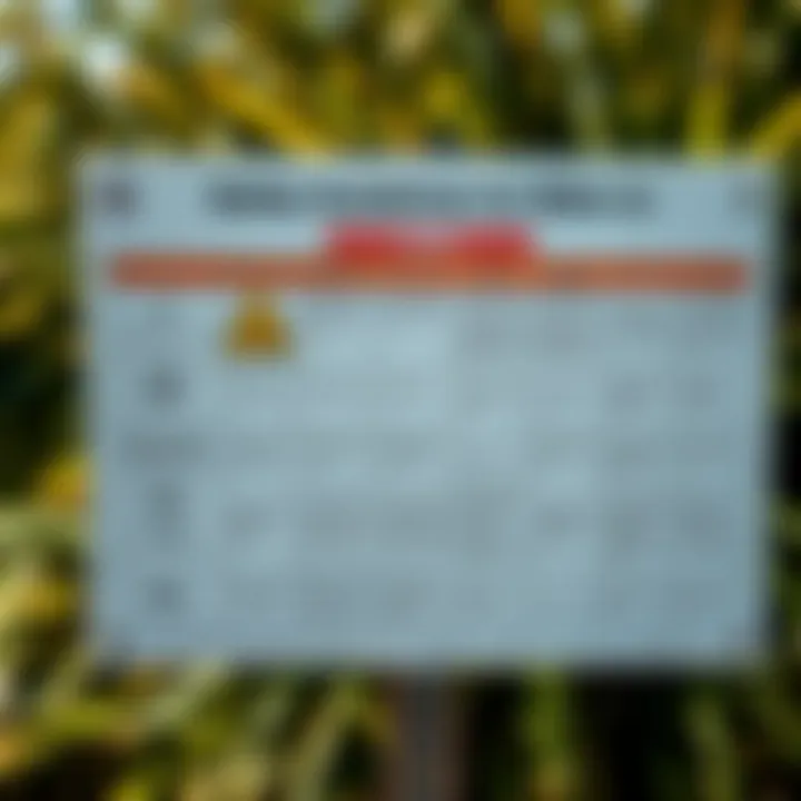 Chart displaying safety precautions for Bifen use