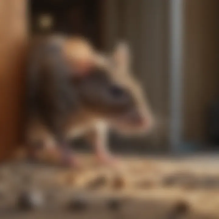 Signs of mouse infestation in a home