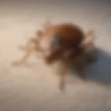 Close-up of a bed bug on fabric