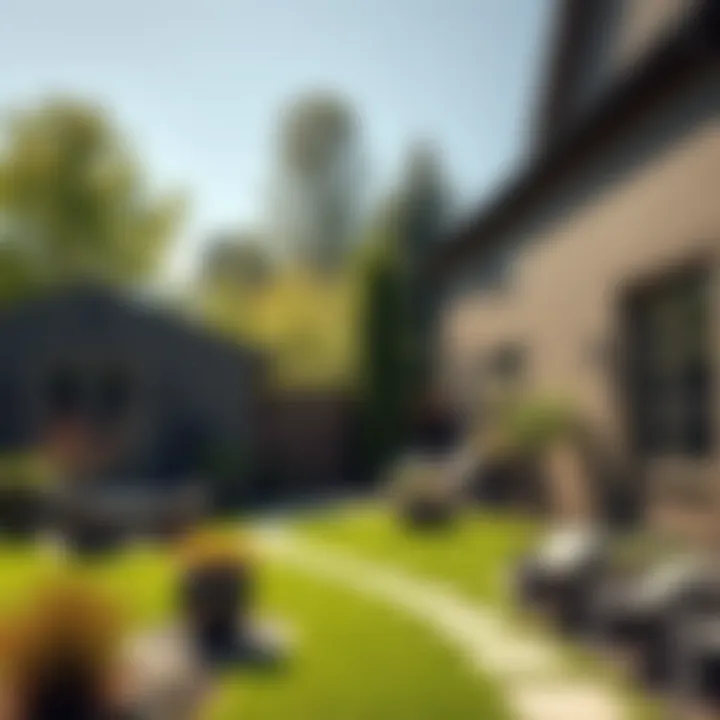 A serene backyard designed to deter wasps