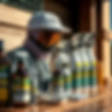 A variety of commercial wasp repellent products