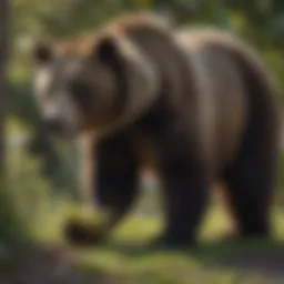 A bear foraging in a residential backyard in Clearwater, Florida