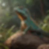 Diverse lizard species in a natural habitat
