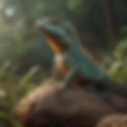 Diverse lizard species in a natural habitat