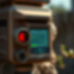 Close-up view of the Red Eye Termite Monitoring Station showcasing its advanced technology