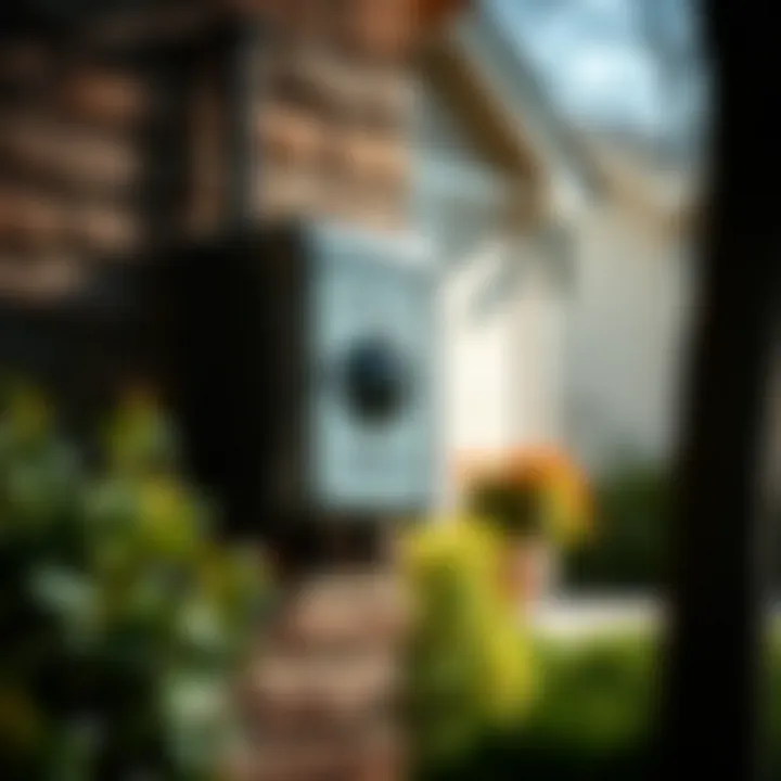 Illustration of the Red Eye Termite Monitoring Station in a residential setting