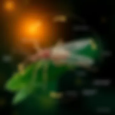 Diagram showcasing silverfish biology and life cycle