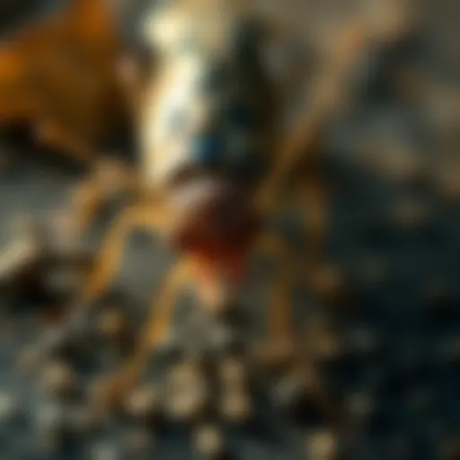 Close-up view of a silverfish in its natural habitat