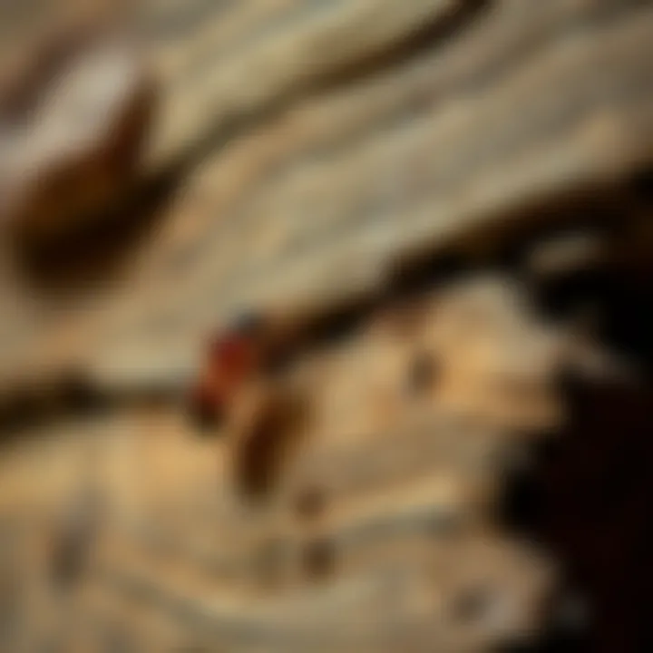 Visual guide for identifying slab injector termite damage on wooden structures