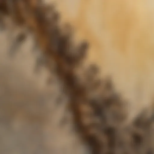 Visual representation of mold growth on stucco surfaces