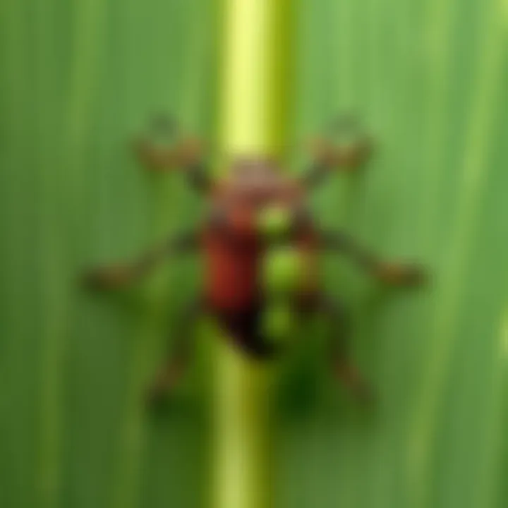 Illustration of the life cycle of the palm meadow bug