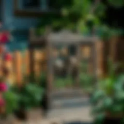 A well-designed possum cage set in an urban garden.