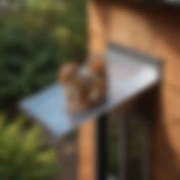 A homeowner successfully installing a squirrel baffle