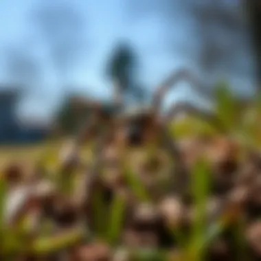 Preventive measures against wolf spiders in a landscape